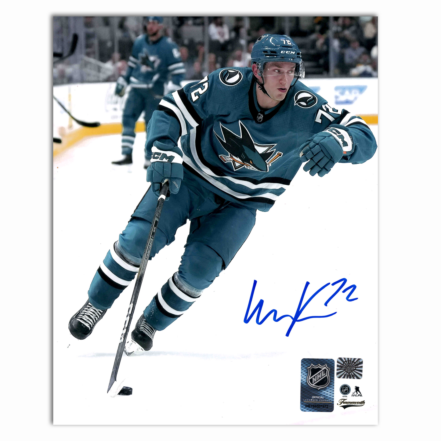 William Eklund Autographed San Jose Sharks 8x10 Photo