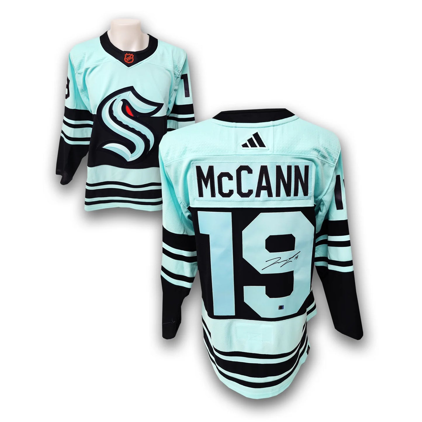 Jared McCann Autographed Seattle Kraken Reverse Retro 2.0 Adidas Jersey