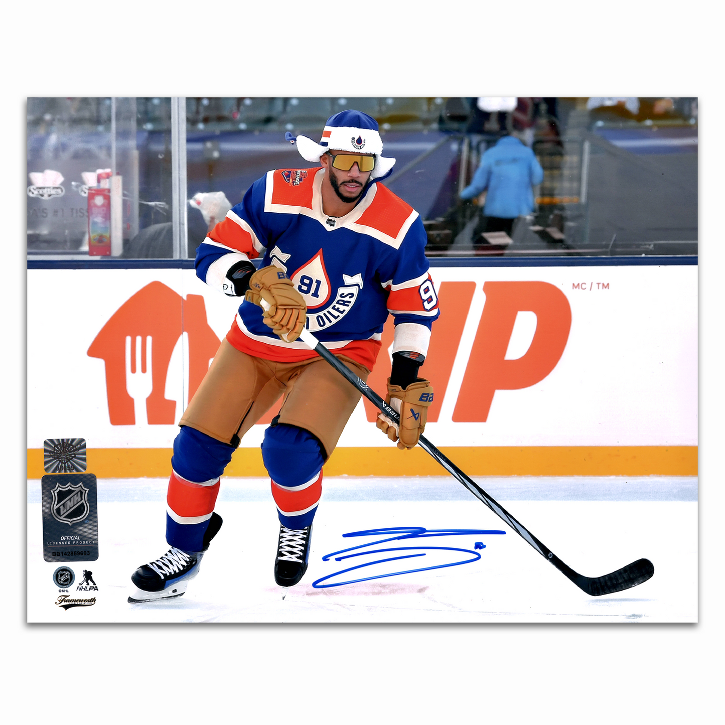 Evander Kane Autographed Edmonton Oilers Winter Classic 8x10 Photo