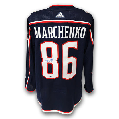Kirill Marchenko Autographed Columbus Blue Jackets Adidas Jersey