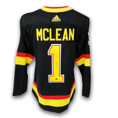 Kirk McLean Vancouver Canucks Black Flying Skate Adidas Jersey