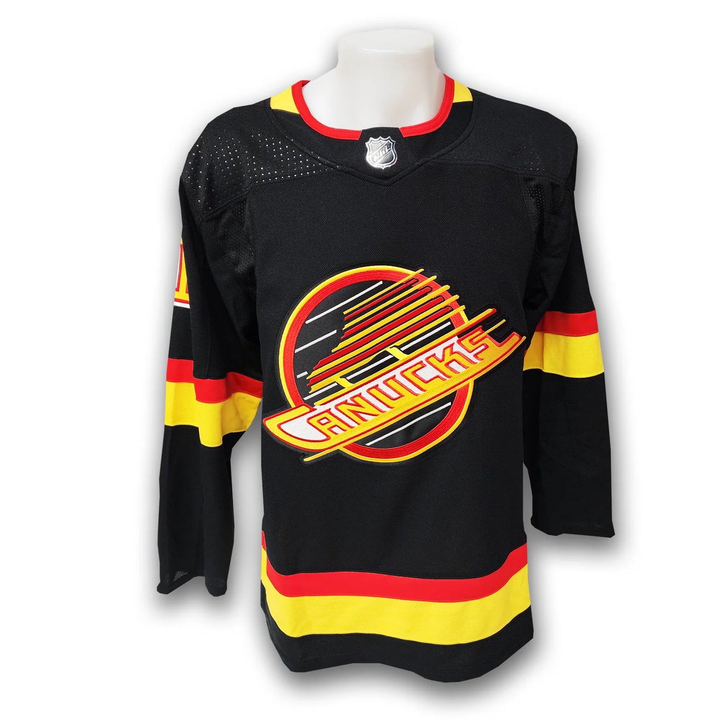 Kirk McLean Vancouver Canucks Black Flying Skate Adidas Jersey