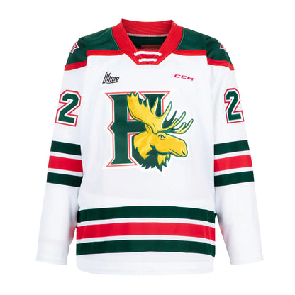 Nathan Mackinnon Autographed Halifax Mooseheads White CCM CHL Jersey