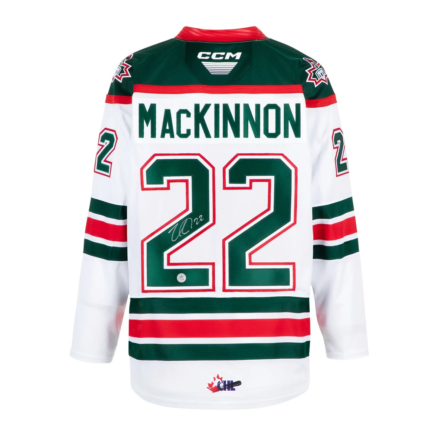 Nathan Mackinnon Autographed Halifax Mooseheads White CCM CHL Jersey