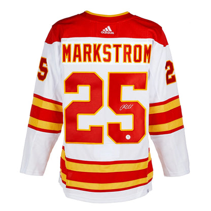 Jacob Markstrom Signed Calgary Flames White adidas Jersey