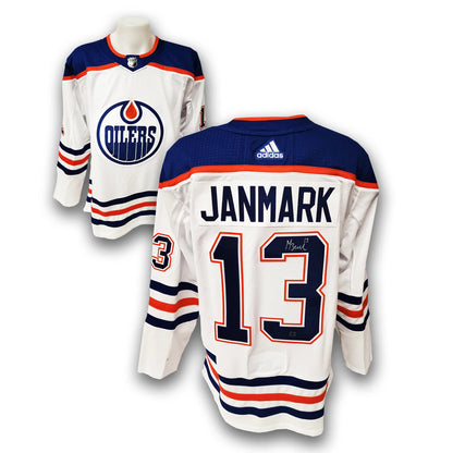Mattias Janmark Autographed Edmonton Oilers Away Adidas Jersey