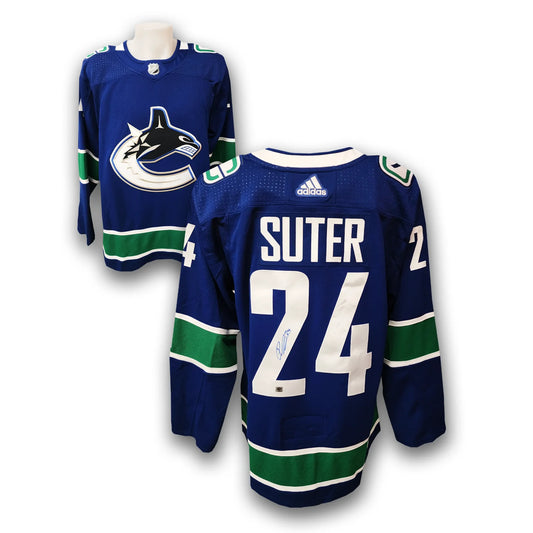 Pius Suter Autographed Vancouver Canucks Home Adidas Jersey