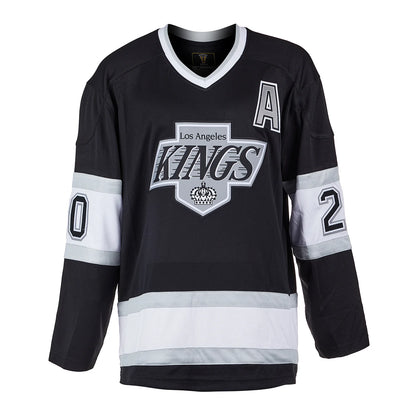 Luc Robitaille Autographed Los Angeles Kings Black Throwback Fanatics Jersey