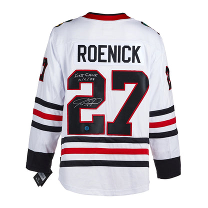 Jeremy Roenick Chicago Blackhawks Signed & Dated 1st Game Fanatics Jersey