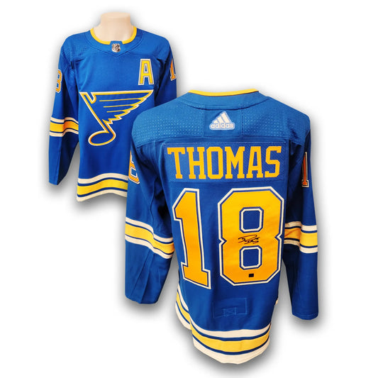 Robert Thomas Autographed St. Louis Blues Alternate Adidas Jersey
