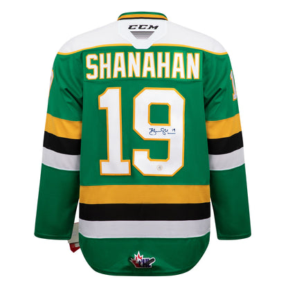 Brendan Shanahan Autographed London Knights Green CCM CHL Jersey
