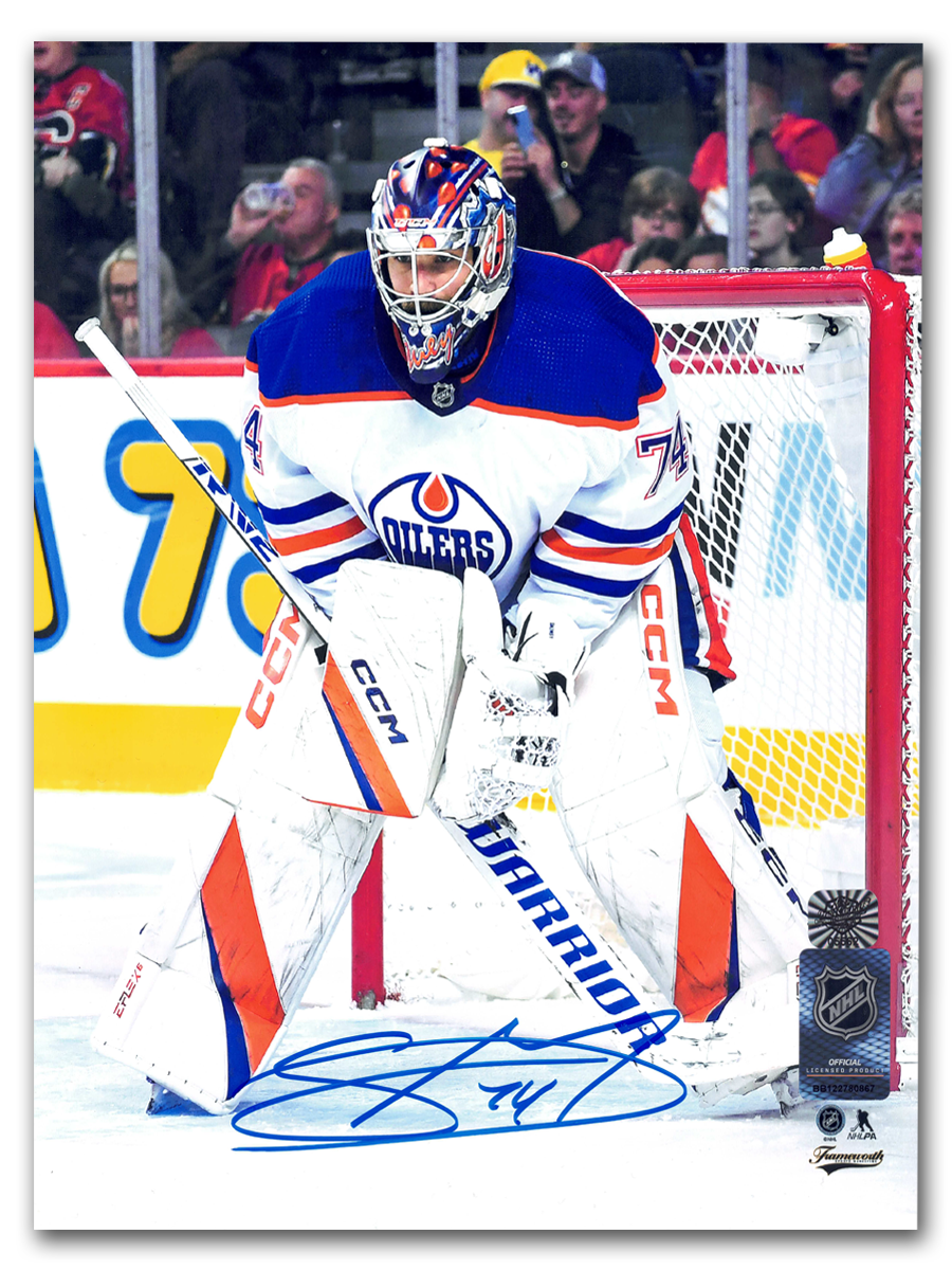 Stuart Skinner Edmonton Oilers Autographed Away 8x10 Photo