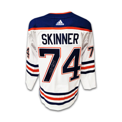 Stuart Skinner Autographed Edmonton Oilers Away Adidas Jersey