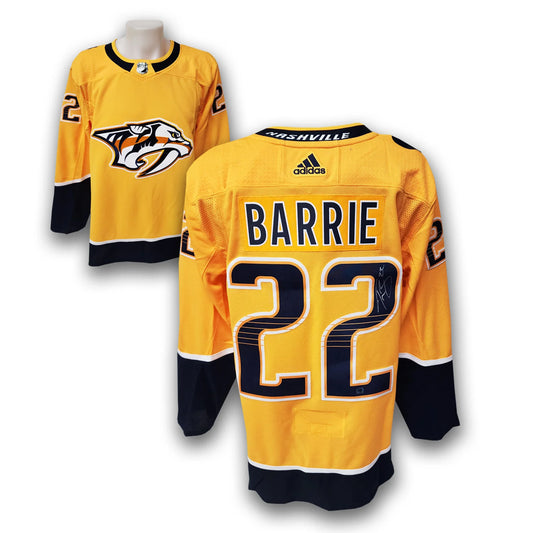 Tyson Barrie Autographed Nashville Predators Adidas Jersey