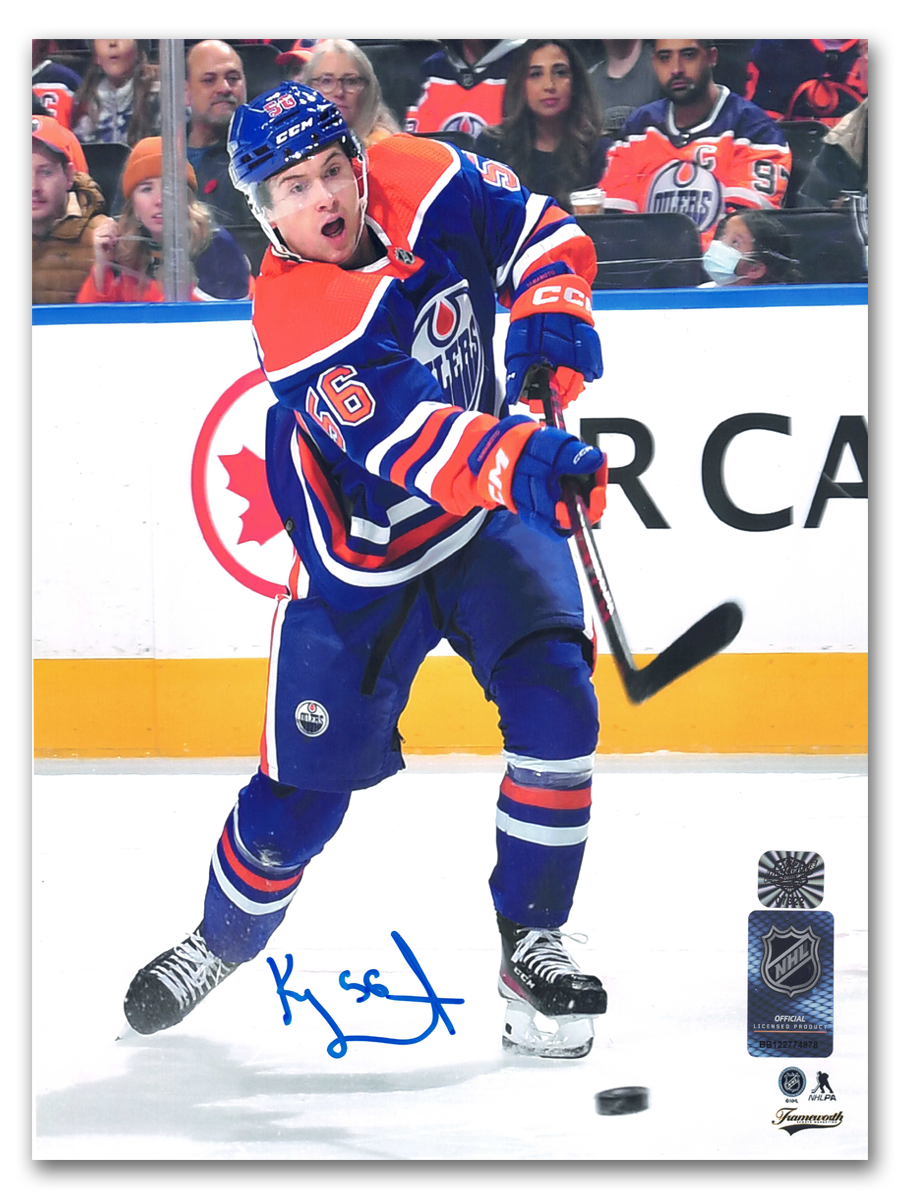Kailer Yamamoto Autographed Edmonton Oilers Home 8x10 Photo